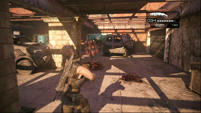 Approach the entrance gate on the right and open it - One Step Closer - Aftermath - Gears of War: Judgment - Game Guide and Walkthrough