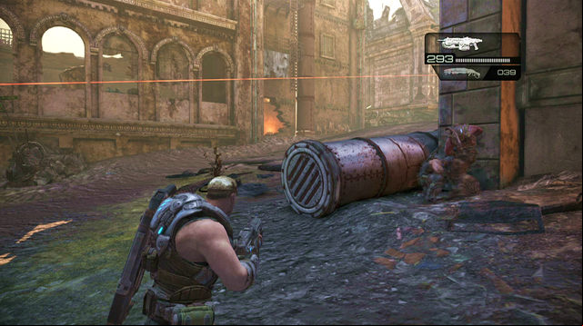 The next place which you have to reach is the hole in the building on the other side - One Step Closer - Aftermath - Gears of War: Judgment - Game Guide and Walkthrough
