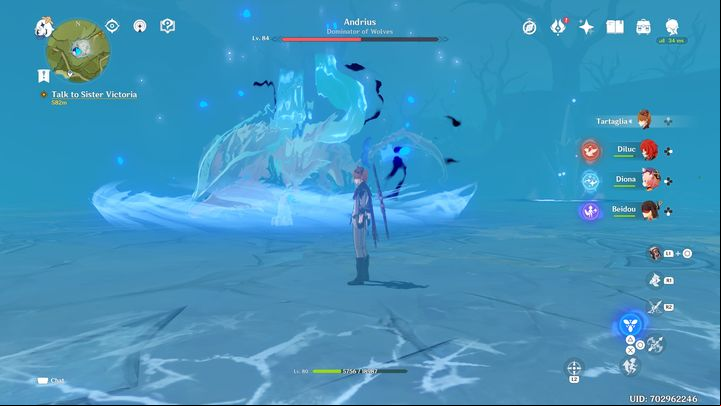 When the boss has 50% HP, the second phase will begin - Genshin impact: Andrius, Wolf of the North - boss; how to beat? - Bosses - Genshin Impact Guide