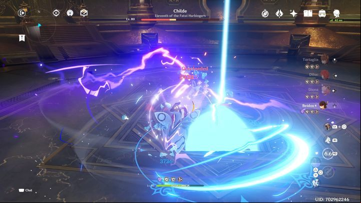 Childe can also summon a large whale, which while will fall to the ground - Genshin impact: How to beat Childe boss? - Bosses - Genshin Impact Guide