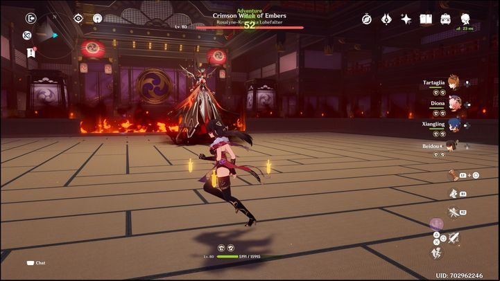 When La Signora's barrier is destroyed, a short cut-scene will ensue - Genshin Impact: How to beat La Signora boss? - Bosses - Genshin Impact Guide