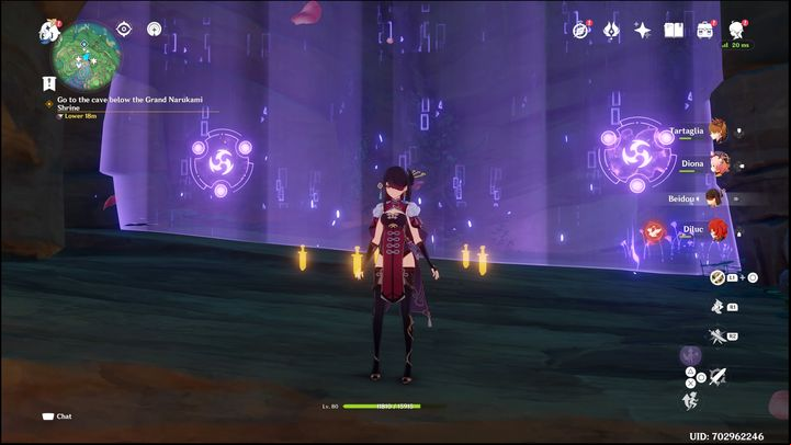 To be able to through, you need to have an electric charge from Electrograna, which is found on upper floors - Genshin impact: How to beat Raiden Shogun boss? - Bosses - Genshin Impact Guide