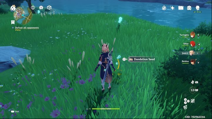 Once you select such a character, use their skills near the Dandelion - Genshin Impact: Dandelion Seed - where to find? - FAQ - Genshin Impact Guide