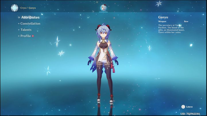When it comes to weapon, we recommend Aqua Simulcra - Genshin Impact: Ganyu (Cryo) - best builds - Cryo - Genshin Impact Guide