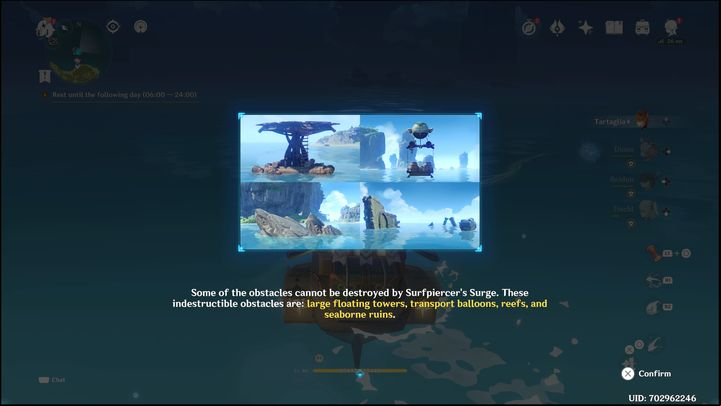 Upon entering each new challenge, in turn, you will be redirected to the map, specifically to the point where you need to go to start a new challenge and collect more prizes - Genshin Impact: Summertime Odyssey (event) - walkthrough - Events - Genshin Impact Guide