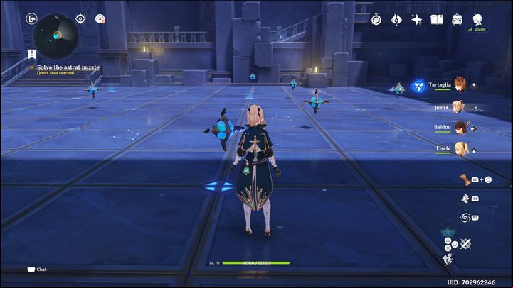 When you go inside, you will see several mechanisms that you can rotate - Genshin Impact: Summertime Odyssey (event) - walkthrough - Events - Genshin Impact Guide