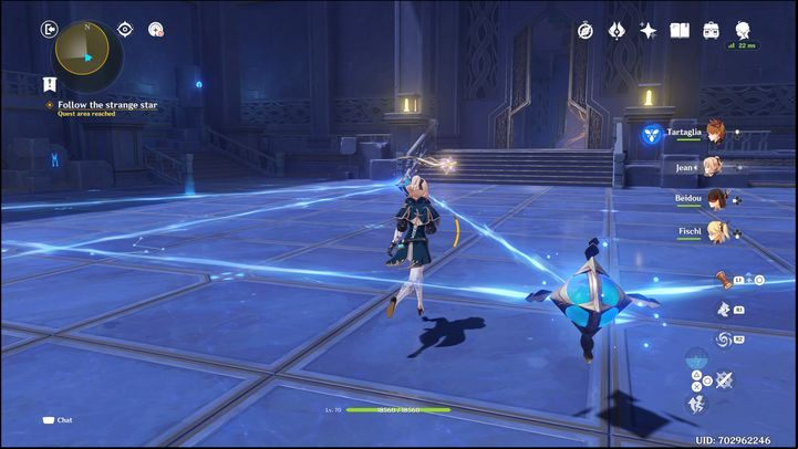 Then approach the star and follow it - Genshin Impact: Summertime Odyssey (event) - walkthrough - Events - Genshin Impact Guide