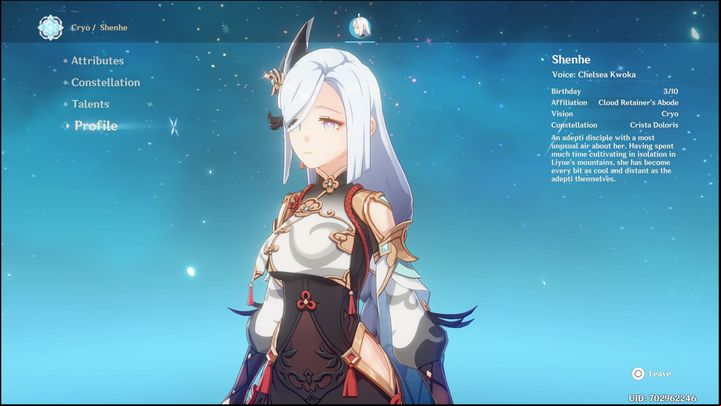 Engulfing Lightning is the leading choice for this build as it reinforces ATK% depending on how much Energy Recharge you have - Genshin Impact: Shenhe - best builds (Cryo) - Cryo - Genshin Impact Guide