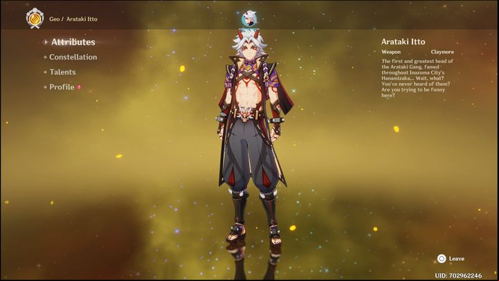 Itto is a 5-star hero of Geo element fighting with a Claymore - Genshin Impact: Itto - best builds (Geo) - Geo - Genshin Impact Guide