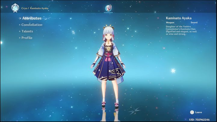 Ayaka is a 5-star hero of Cryo element, fighting with a sword - Genshin Impact: Ayaka (Cryo) - best builds - Cryo - Genshin Impact Guide