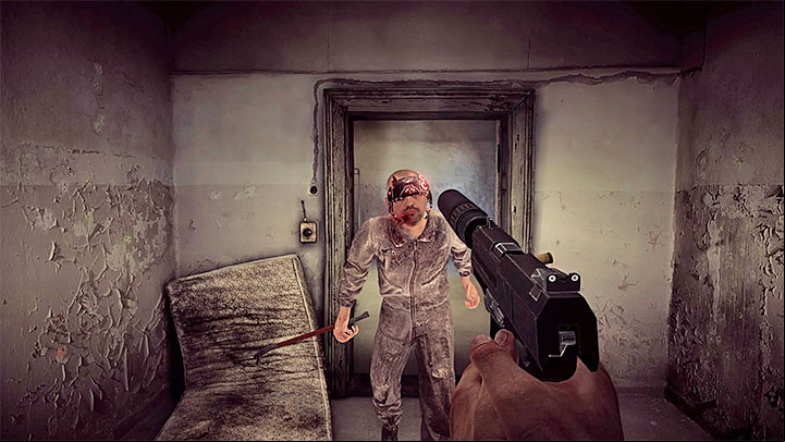 Watch out for a hostile patient - Exploration of building C | Black | Walkthrough - Black - Get Even Game Guide