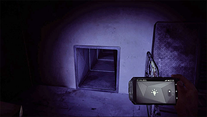 Use the lamp if you cant find the entrance to the shaft - Further exploration of the C building | Black | Walkthrough - Black - Get Even Game Guide