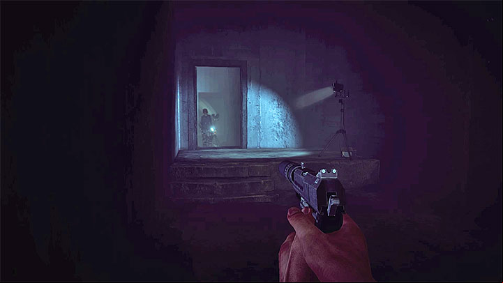 Wait for a good moment to attack the guard patrolling the area - The Grace_Kidnapping files | Red | Walkthrough - Red - Get Even Game Guide