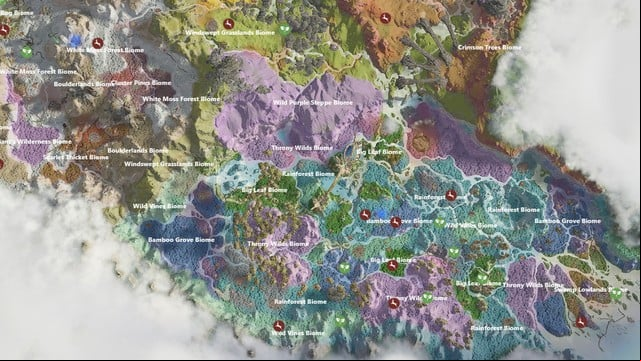 Biomes MapAvatar: Frontiers of Pandora Interactive Map