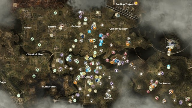 The ZoneS.T.A.L.K.E.R. 2: Heart of Chornobyl Interactive Map