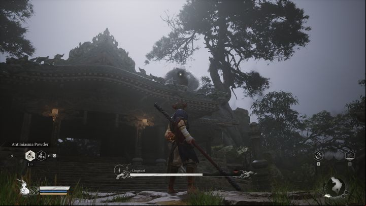 Once he loses half health, the boss will retreat to the rooftop - Black Myth Wukong: How to defeat the boss Lingxuzi? - Chapter 1 - Black Myth Wukong Guide