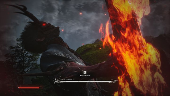 If you succeed, quickly use the Fireproof Mantle and then hold down the key again while holding onto the beetle's antennae - Black Myth Wukong: How to defeat the Feng-Tail General boss? - Chapter 6 - Black Myth Wukong Guide
