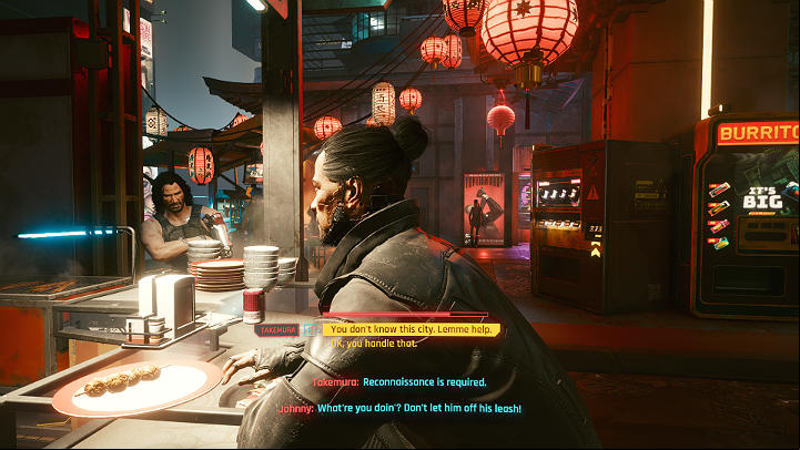 Before the action, Takemura wants to go for reconnaissance, and you can make an important decision at this point - Cyberpunk 2077: Is it worth go to Takemuras Reconnaissance? - Act 2 - Cyberpunk 2077 Guide
