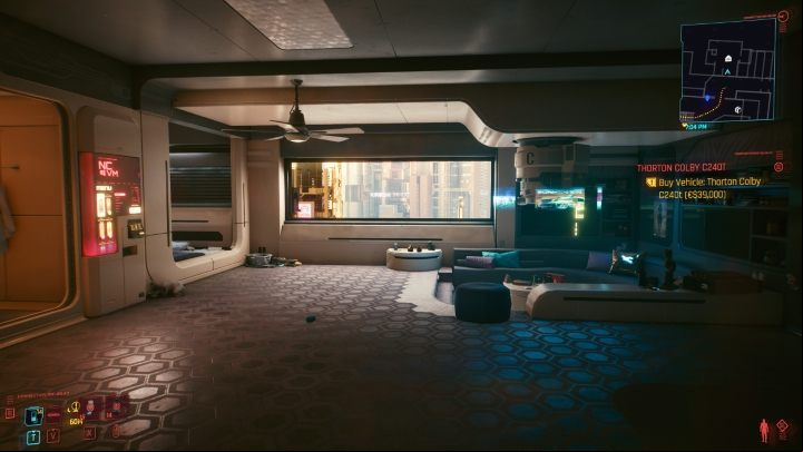 You will get full access to the apartment after completing the first mission of the main storyline - that is, the first job after completing the prologue - Cyberpunk 2077: Vs Apartment - Basics - Cyberpunk 2077 Guide