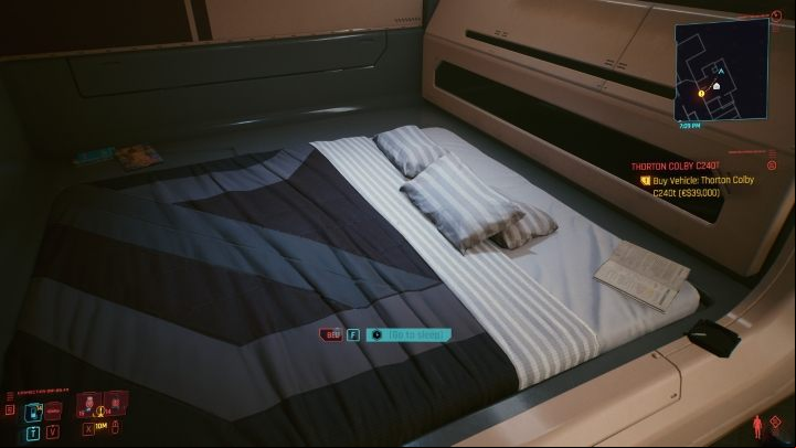 Of course, you will also find a bed in the apartment - Cyberpunk 2077: Vs Apartment - Basics - Cyberpunk 2077 Guide
