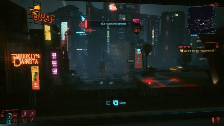 Unfortunately, there is no way to disable the message - Cyberpunk 2077: How to react to Relic malfunction? - V - main character - Cyberpunk 2077 Guide
