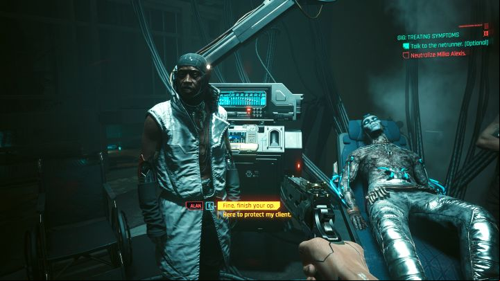 Regardless of the chosen variant, you need to evacuate from Voodoo Boys' base - Cyberpunk Phantom Liberty: Gig: Treating Symptoms - walkthrough - Gigs - Cyberpunk 2077 Guide