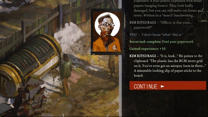 The ledger can be found in a locked trash container at the back of the Whirling-In-Rags hotel building - Disco Elysium: Find your paperwork - walkthrough - Identity - Disco Elysium Guide