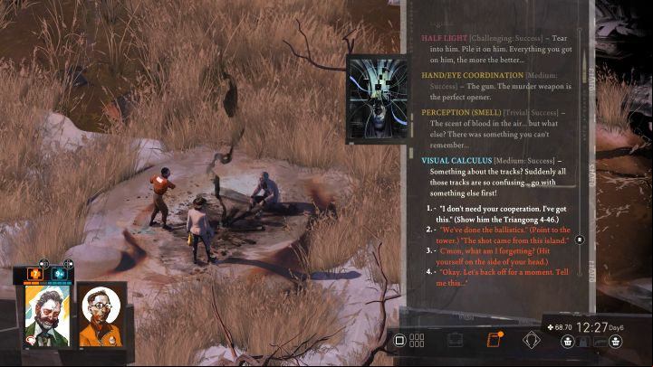Your task is to present at least 3 pieces of evidence of the man's guilt - Disco Elysium: Extract a confession from The Deserter - walkthrough - Ruby and the shooter - Disco Elysium Guide