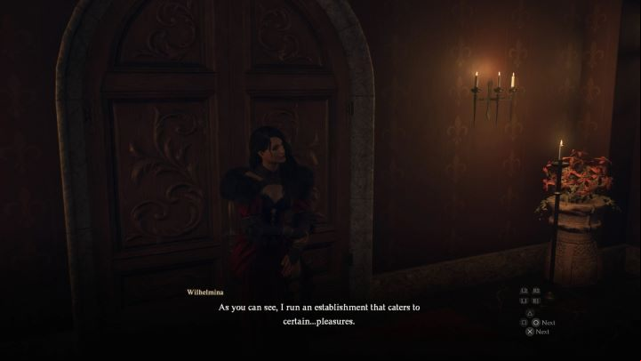 Warning - do not take part in the false Sovran's ceremony before completing Wilhelmina's task - Dragons Dogma 2: How to romance Wilhelmina? - Romances - Dragons Dogma 2 Guide