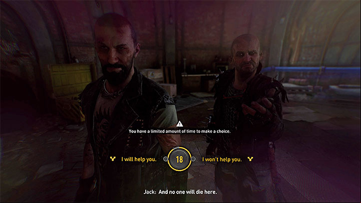 To select variant 1, you have to choose - Dying Light 2: Fight Jack and Joe or negotiate? Water Tower - Important Choices - Dying Light 2 Guide