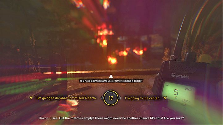 During the Revolution quest you'll be faced with an important decision while talking to Hakon - Dying Light 2: Fulfill Albertos wish or go to the center? Revolution - Important Choices - Dying Light 2 Guide