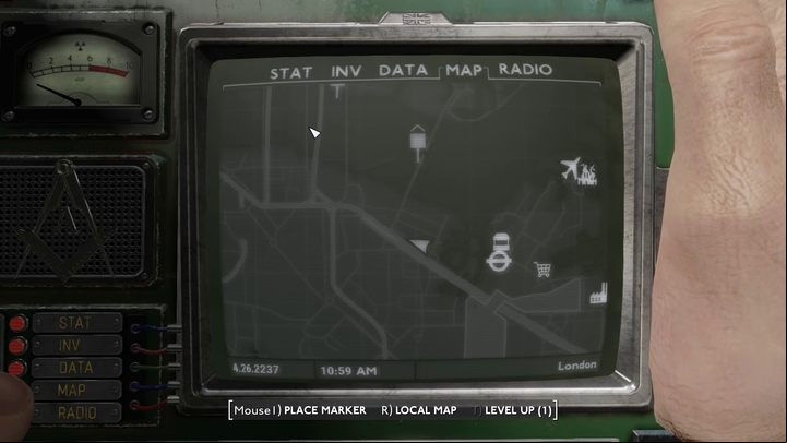 The dock where Archie and the Ferryman are waiting is on the opposite side of London Bridge - Fallout London: Where to find Archie in Rotherhithe (Lands of the Seraph quest)? - Transition description - Fallout London Guide