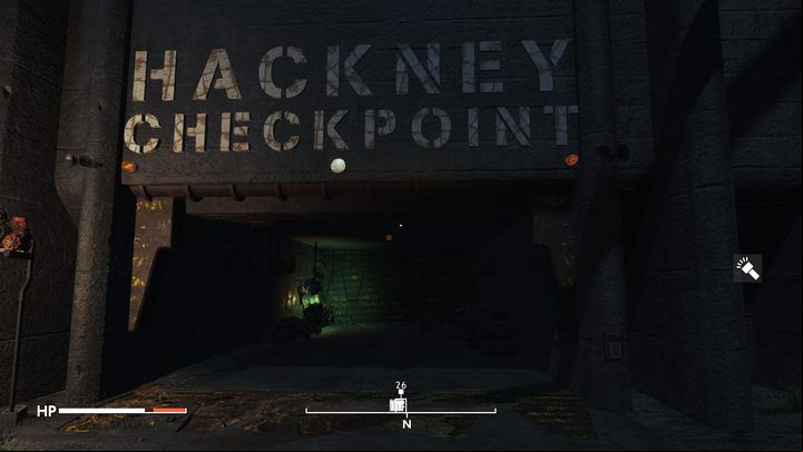 through the gate and enter Hackney - Fallout London: How to get to Angel Lab? - Transition description - Fallout London Guide