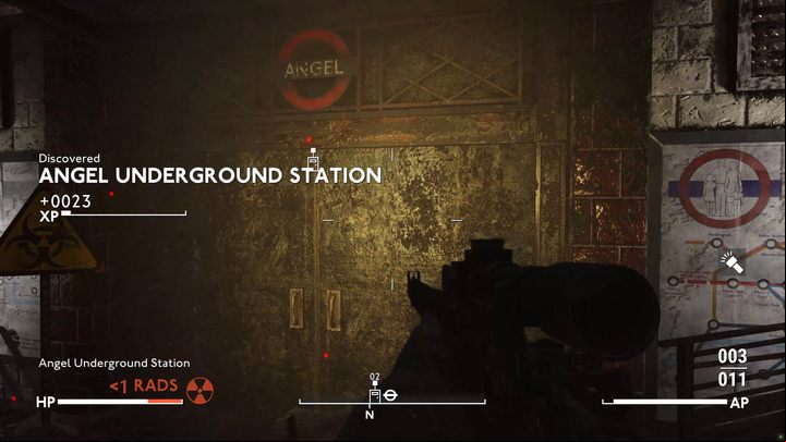 When you finally reach Angel Underground Station, go inside - Fallout London: How to get to Angel Lab? - Transition description - Fallout London Guide