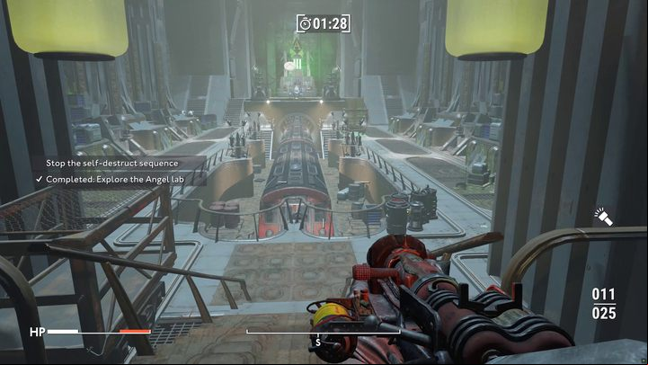 In a dynamic countdown sequence, your task will be to get to the other end of the room and activate a device that will stop the timer - Fallout London: How to get to Angel Lab? - Transition description - Fallout London Guide