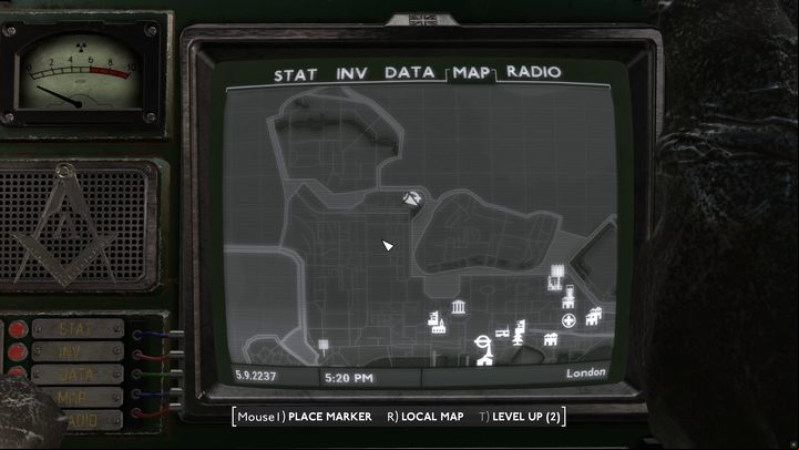 The exit from the station is to the right of the stairs you used to exit the tunnel - Fallout London: How to get to Angel Lab? - Transition description - Fallout London Guide