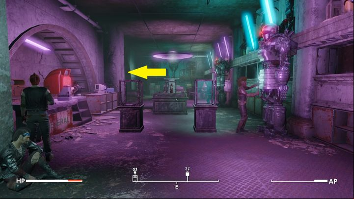 Once you get to Camdem, head to the Cyberfox bar, which is located at the northern border of the district - Fallout London: How to get leader letters? - Transition description - Fallout London Guide