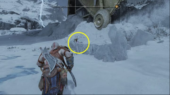 You can find it near a corpse found underneath the bridge leading to Tyr's Temple - God of War Ragnarok: Lake of Nine, Midgard - secrets, collectibles - Midgard - God of War Ragnarok Guide