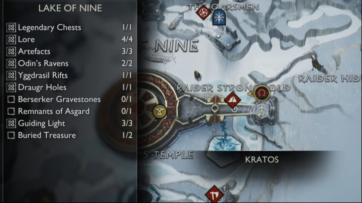 20 - God of War Ragnarok: Lake of Nine, Midgard - secrets, collectibles - Midgard - God of War Ragnarok Guide