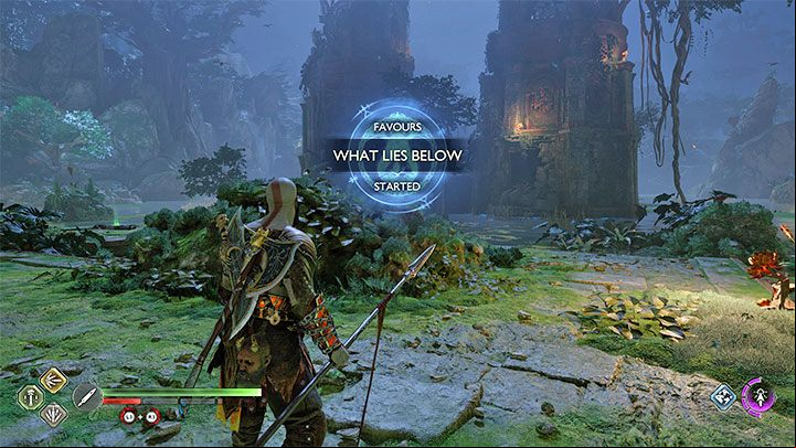 This side quest starts automatically once you reach the other side of the dam in the western part of the Jungle - God of War Ragnarok: The Jungle, Vanaheim - secrets, collectibles - Vanaheim - God of War Ragnarok Guide