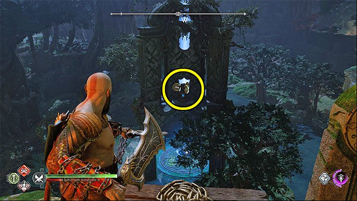 To complete the puzzle you must throw your axe at the targets to line up correct runes - God of War Ragnarok: The Jungle, Vanaheim - secrets, collectibles - Vanaheim - God of War Ragnarok Guide