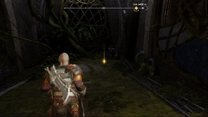 The scroll will lie on the ground at the end of the corridor - God of War Ragnarok: Temple of Light, Alfheim - secrets, collectibles - Alfheim - God of War Ragnarok Guide
