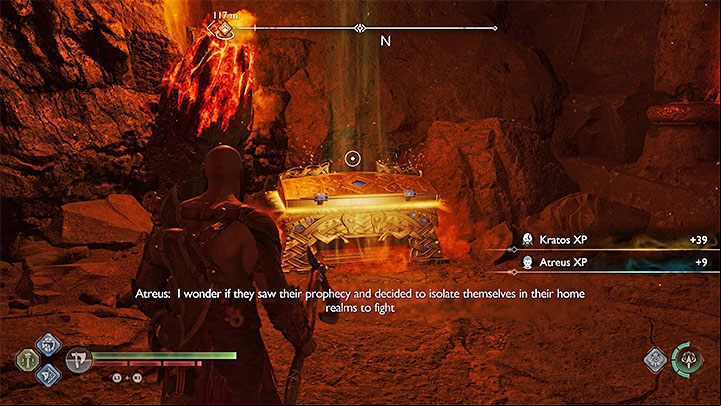You can find different types of secrets while exploring Muspelheim - God of War Ragnarok: Interactive map - Muspelheim - Interactive maps - God of War Ragnarok Guide