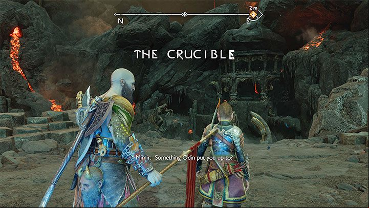 Muspelheim's most important secret area is the Crucible - God of War Ragnarok: Interactive map - Muspelheim - Interactive maps - God of War Ragnarok Guide