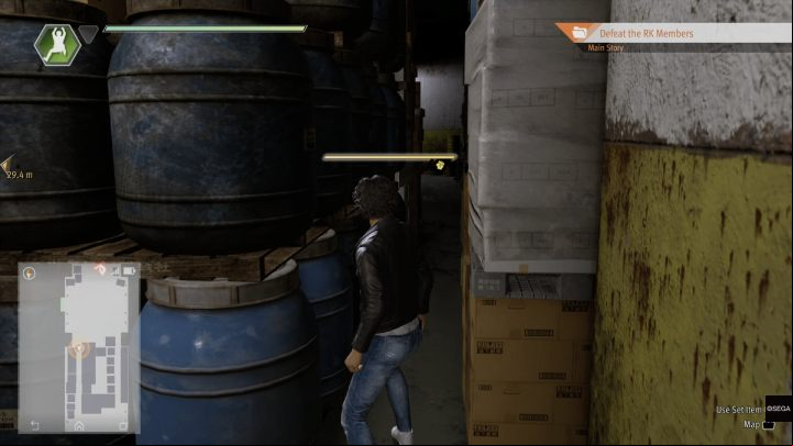 Go to the southern part of the room and pick up the bottle of Stamina Spark - Lost Judgment: Final Chapter, Darkest Before the Dawn - walkthrough - Main Storyline - Lost Judgment Guide