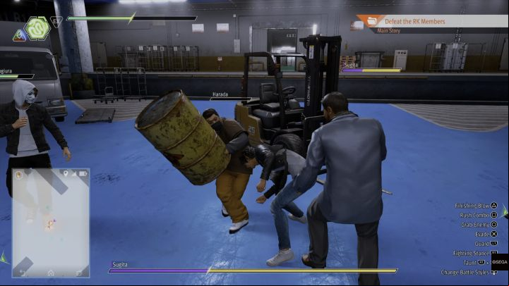 After the cutscene, defeat a few RK led by Sugita - Lost Judgment: Final Chapter, Darkest Before the Dawn - walkthrough - Main Storyline - Lost Judgment Guide