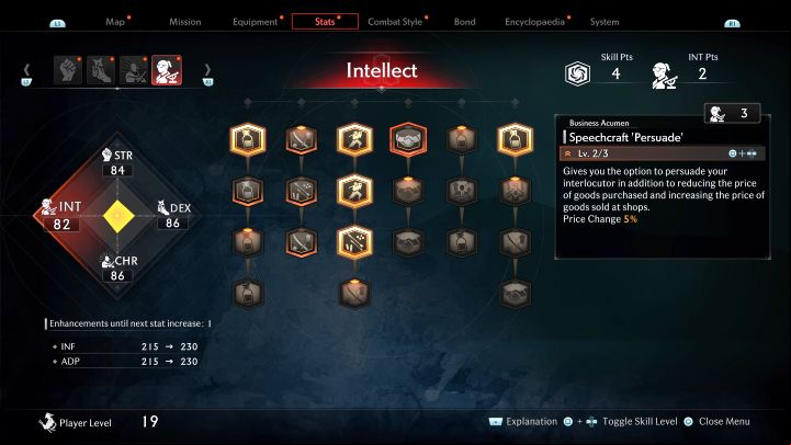 Special dialogue options are related to skills - you must first unlock at least their first levels on the skill trees - Rise of the Ronin: Important choices and factions - Choices - Rise of the Ronin Guide