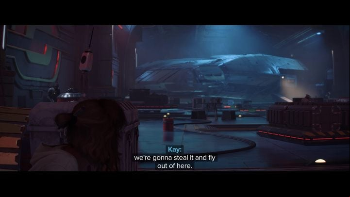 The ventilation shafts will eventually lead you to the hangar - Star Wars Outlaws: Beginnings - walkthrough - Canto Bight - Star Wars Outlaws Guide
