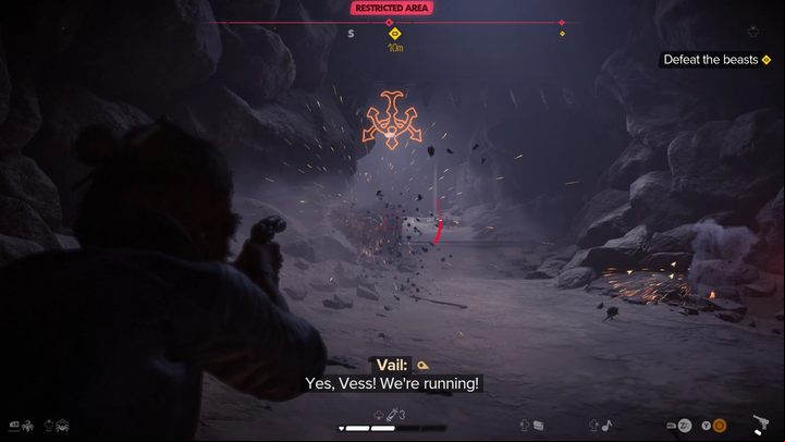 After the cut-scene, you'll team up with Vail to escape Jabba's palace - Star Wars Outlaws: Partners - walkthrough - Tatooine - Star Wars Outlaws Guide
