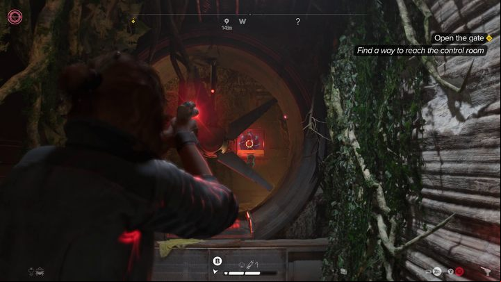 When you reach the active fan blocking the path, send Nix to open the door, then shoot down the fan's power module - Star Wars Outlaws: Legacy - walkthrough - Epilogue - Star Wars Outlaws Guide